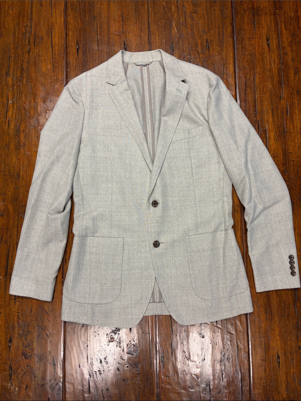 Bonobos Men’s Stretch Italian Wool Light Gray Slim Fit Blazer